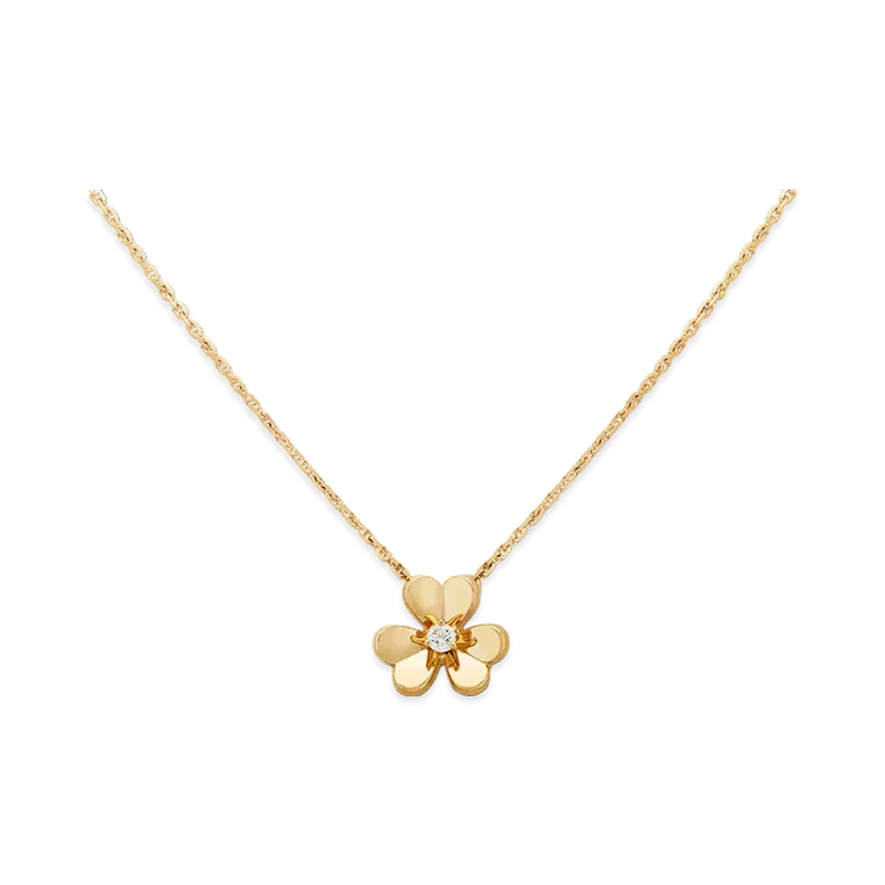 Van Cleef & Arpels Frivole pendant mini model "18K Yellow gold/Diamond"