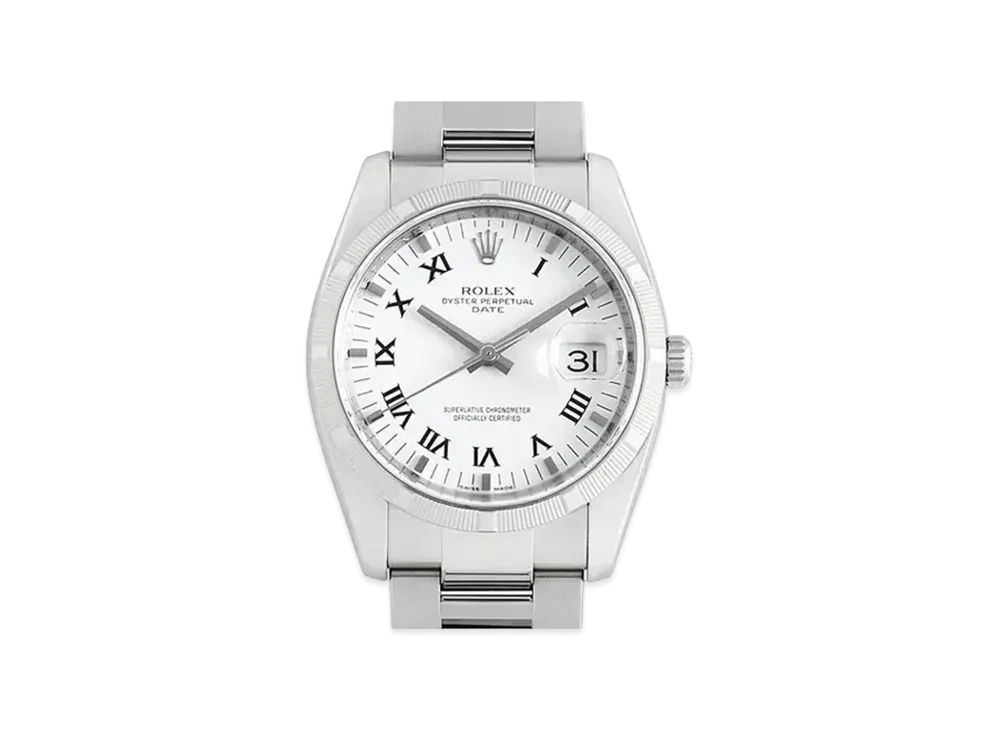 ROLEX Oyster Perpetual Date "White Roman/Stainless Steel"
