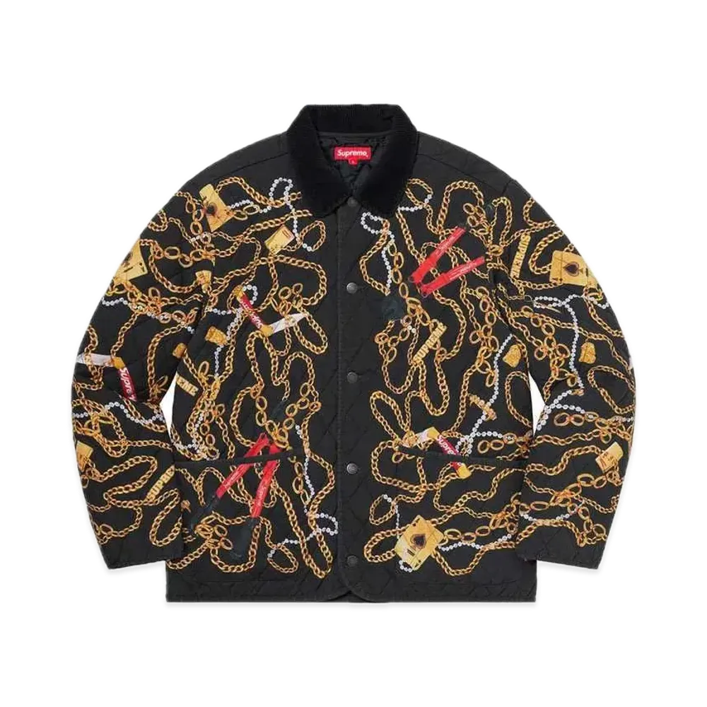 Supreme Chains Quilted Jacket "Black"