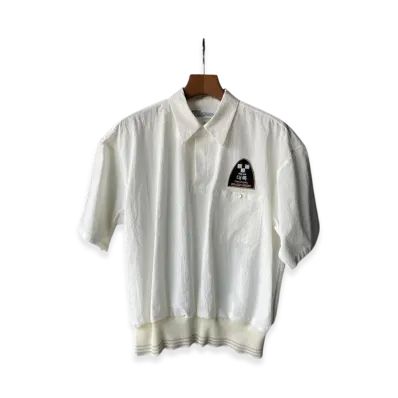 DAIRIKU Embroidary H-S Rib Shirt "White"