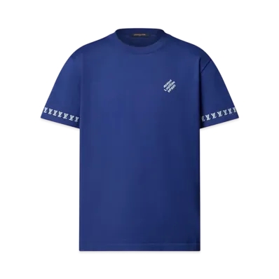 Louis Vuitton Signature Short-Sleeved Cotton Crewneck "Indigo Blue"