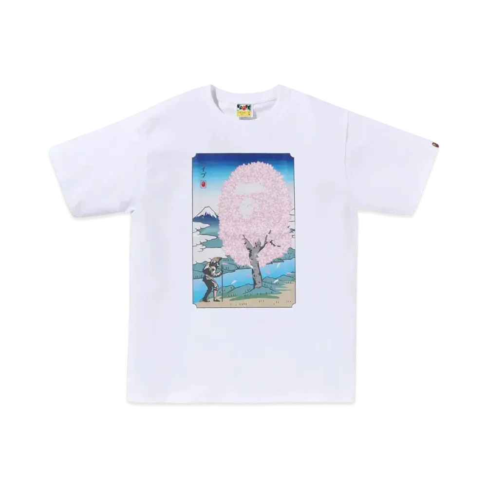 A BATHING APE Japan Sakura Tee "White"