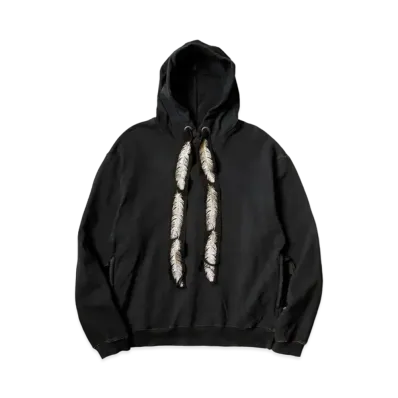 KAPITAL Fleece Feather Cord Hood Sweat "Black"