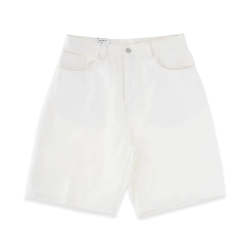 Carhartt WIP Logo Patch Denim Shorts "White"