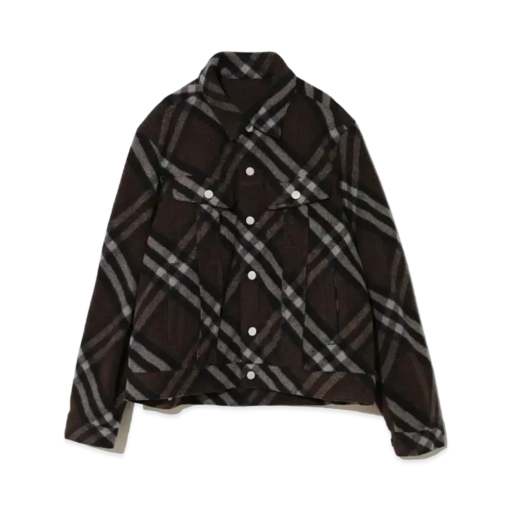 UNDERCOVER Wool Blend Mosser Jacket "Brown"