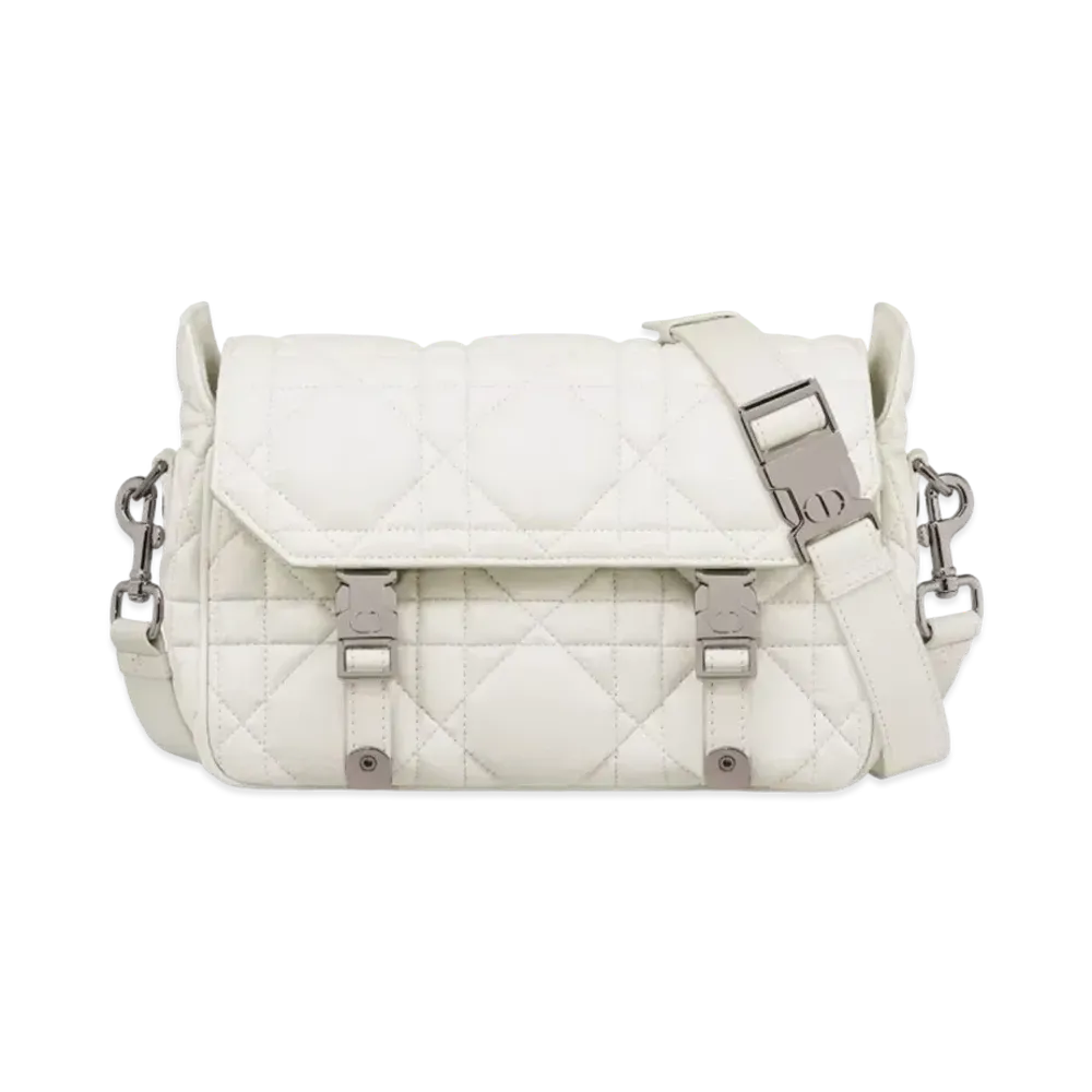 Dior Small Diorcamp Bag Macro Cannage Calfskin "Latte"