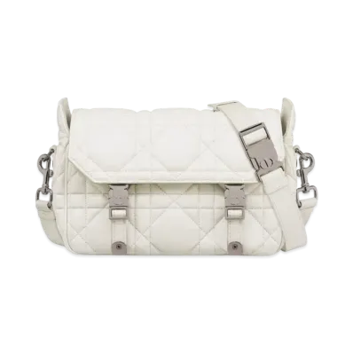 Dior Small Diorcamp Bag Macro Cannage Calfskin "Latte"