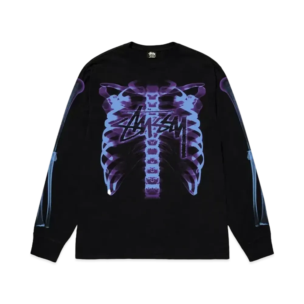 Stussy Rib Cage 3M LS Tee "Black"