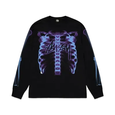 Stussy Rib Cage 3M LS Tee "Black"