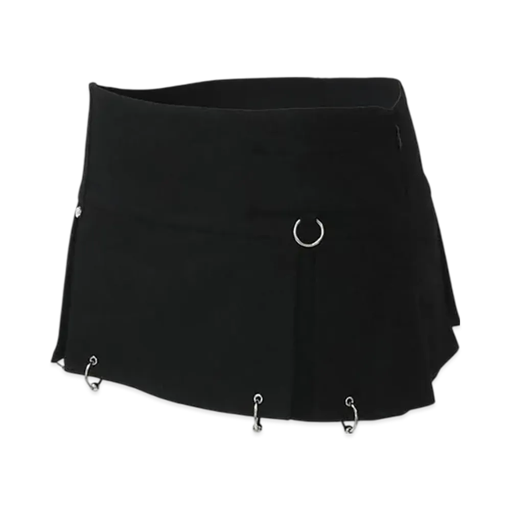 THEREDTHREAD S Pierce Skirt Mini "Black"
