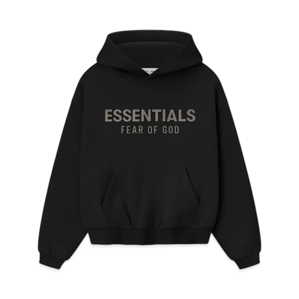 FEAR OF GOD ESSENTIALS Kids Fleece Hoodie "Jet Black"