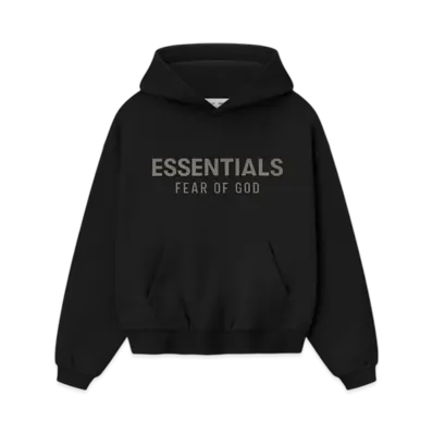 FEAR OF GOD ESSENTIALS Kids Fleece Hoodie "Jet Black"