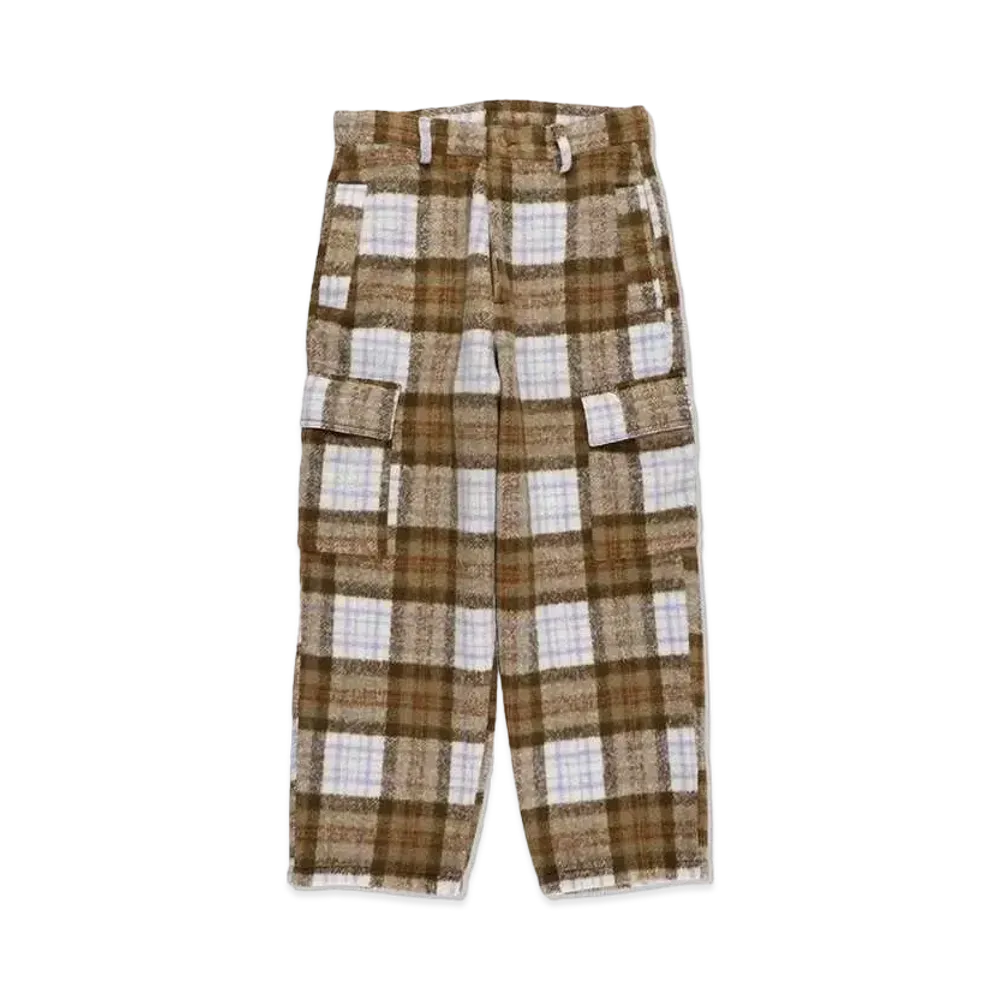 WIND AND SEA Shaggy Plaid Cargo PT "Biscuit"