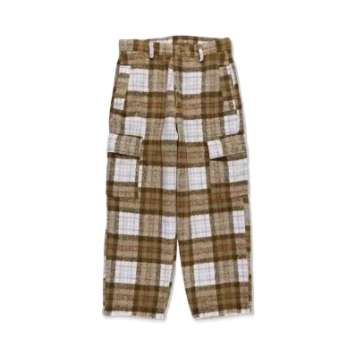 WIND AND SEA Shaggy Plaid Cargo PT "Biscuit"