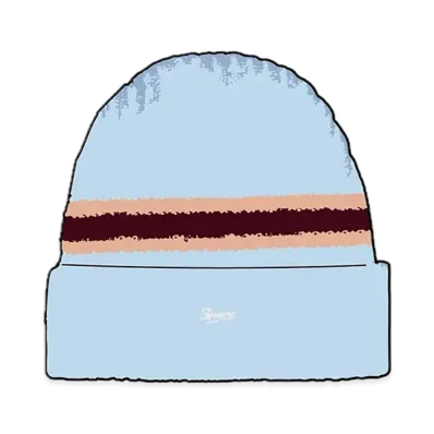 Supreme Striped Cashmere Beanie "Pale Blue"