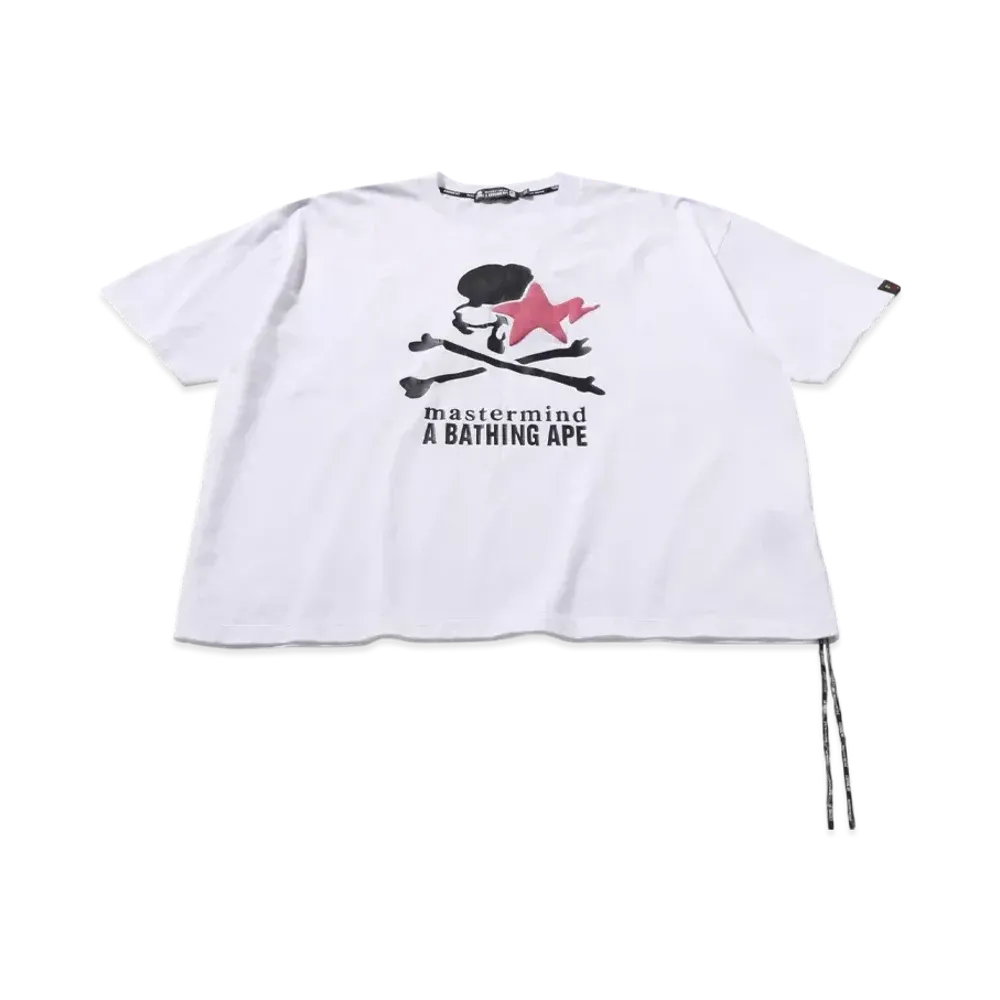 A BATHING APE x mastermind JAPAN Logo Relaxed Fit Tee "White"