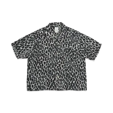 visvim Crosby Shirt S/S Leopard (Chirimen) "Grey"