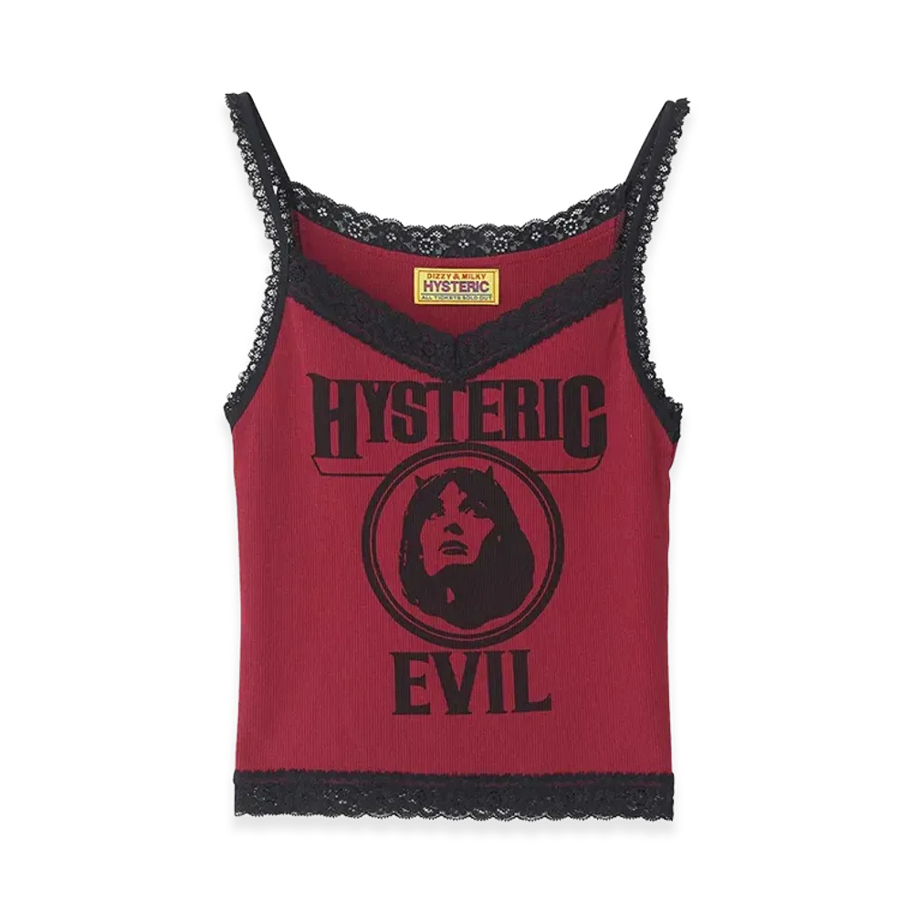 HYSTERIC GLAMOUR Women's Evil Woman Camisole "Red"