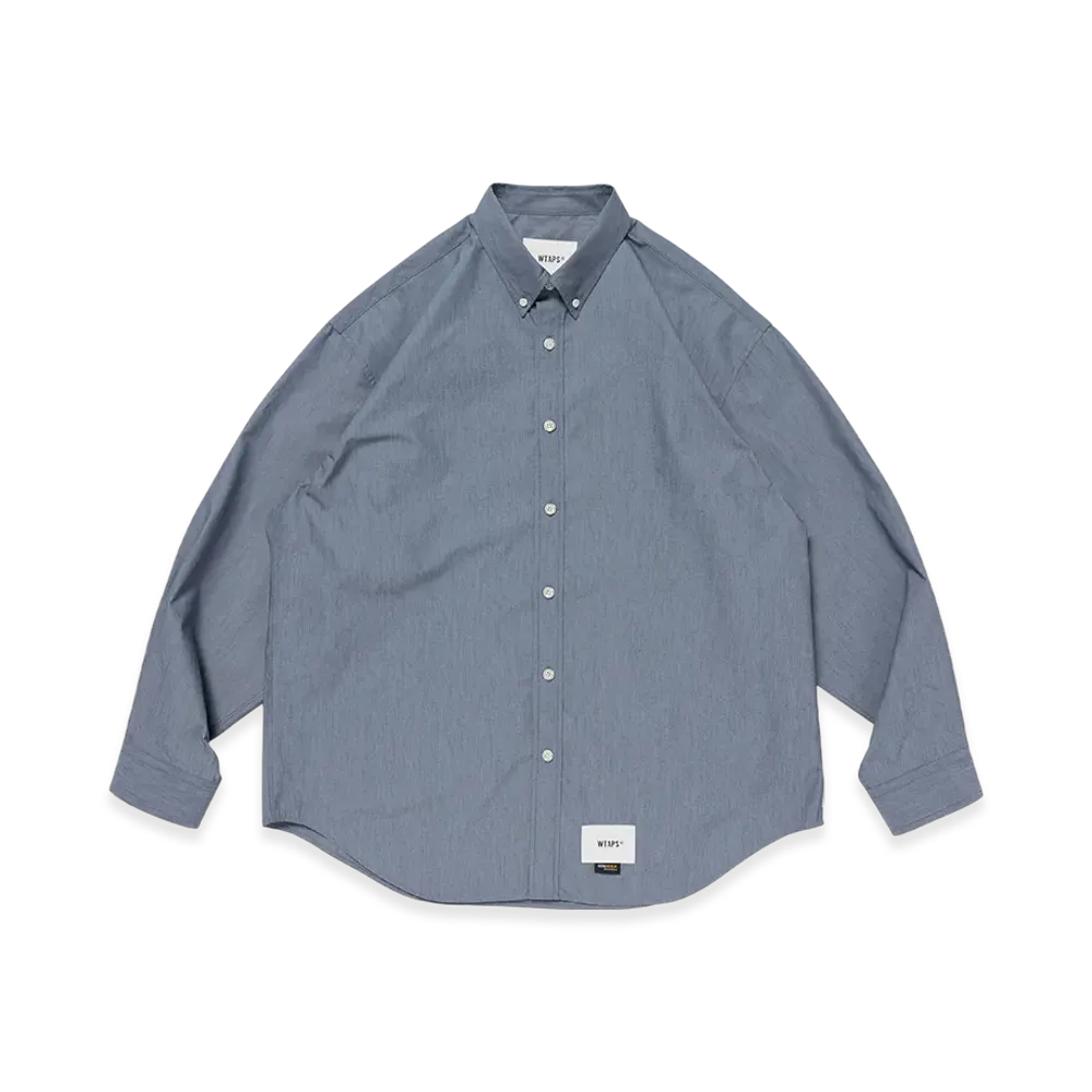 WTAPS BD 04 / LS / NYCO. Broadcloth. CORDURA. OF "Navy"