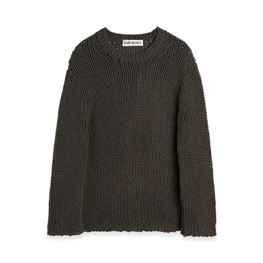 OUR LEGACY Women's Popover Roundneck "Chocolate Ultra Slow Twist"