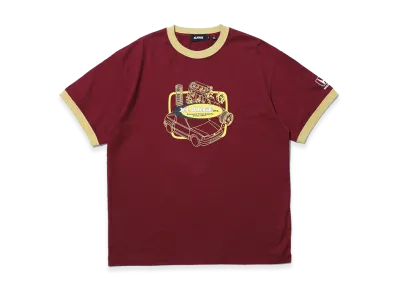 XLARGE x Honda Parts Suppliers Ringer S/S Tee "Burgundy"
