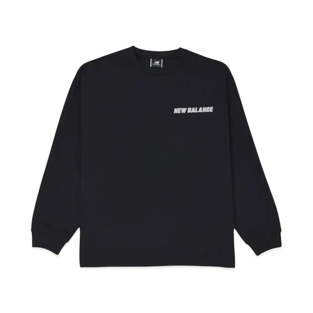 New Balance MET24 Reflection NB Logo Long Sleeve Tee "Black"