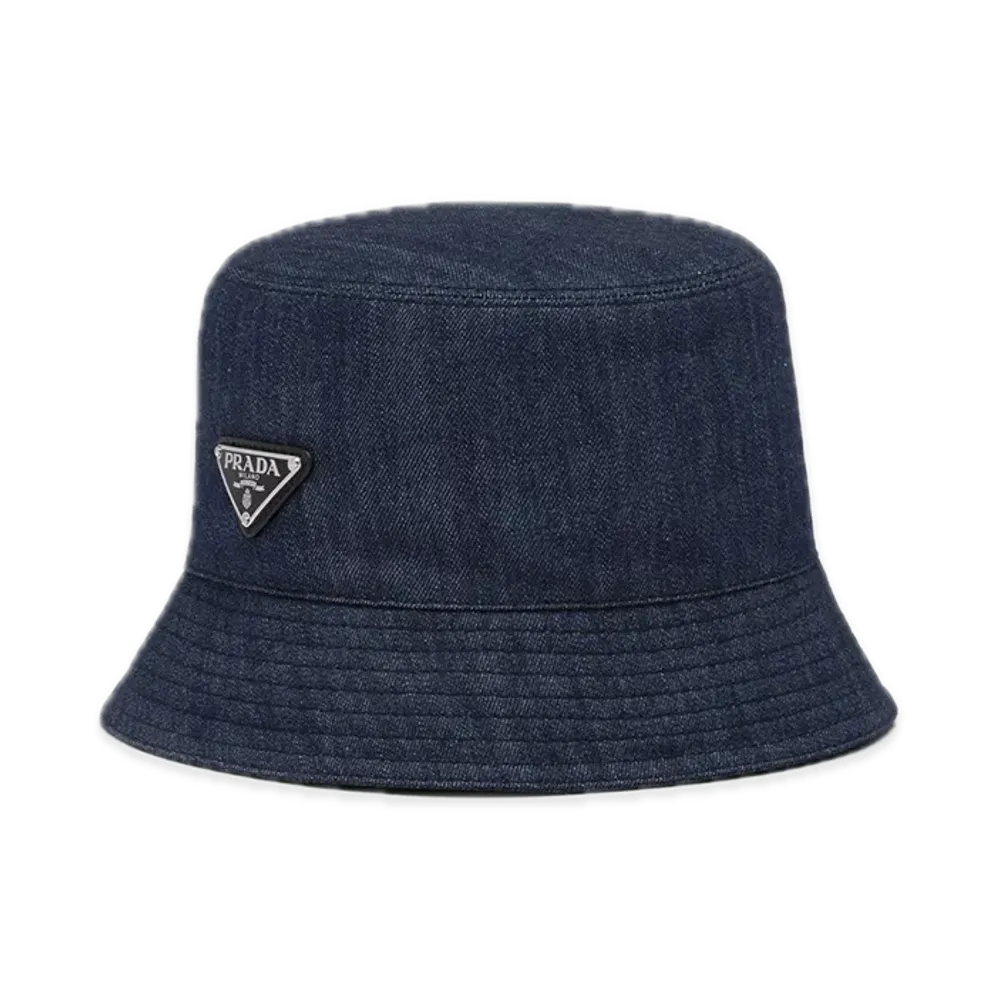 PRADA Denim Bucket Hat "Navy"