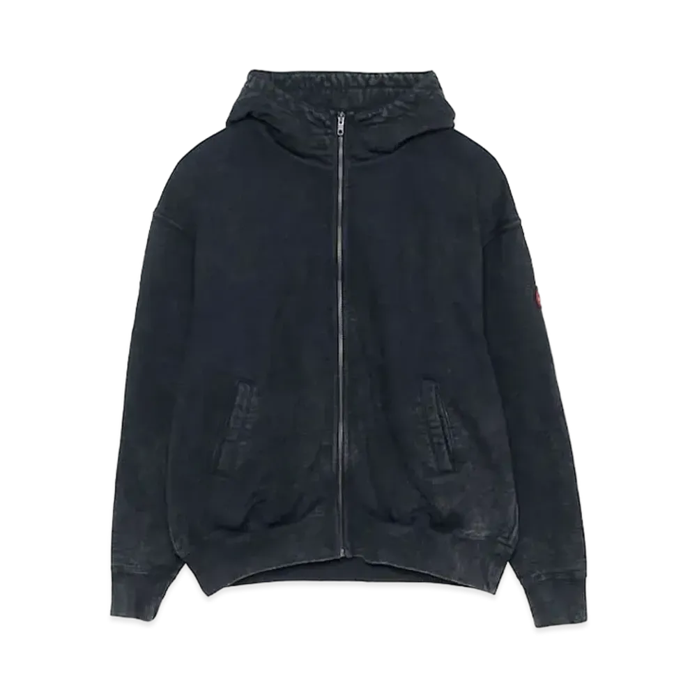 Cav Empt (C.E) BLEACHED HEAVY ZIP HOODY "Black"