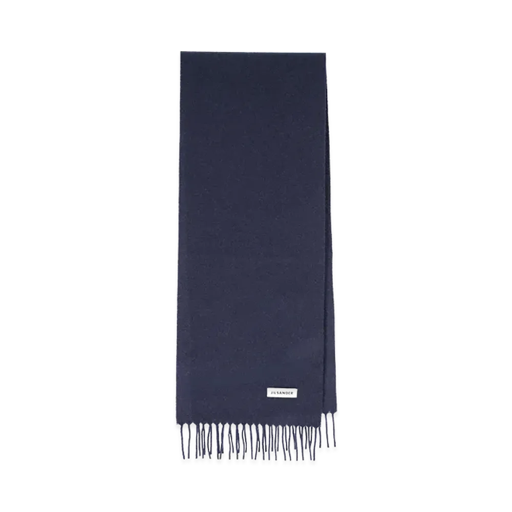 Jil Sander Wool Scarf "Midnight Blue"