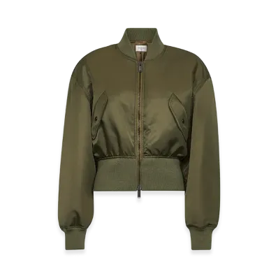 Saint Laurent Women's Bomber Nylon Recycle "Green"