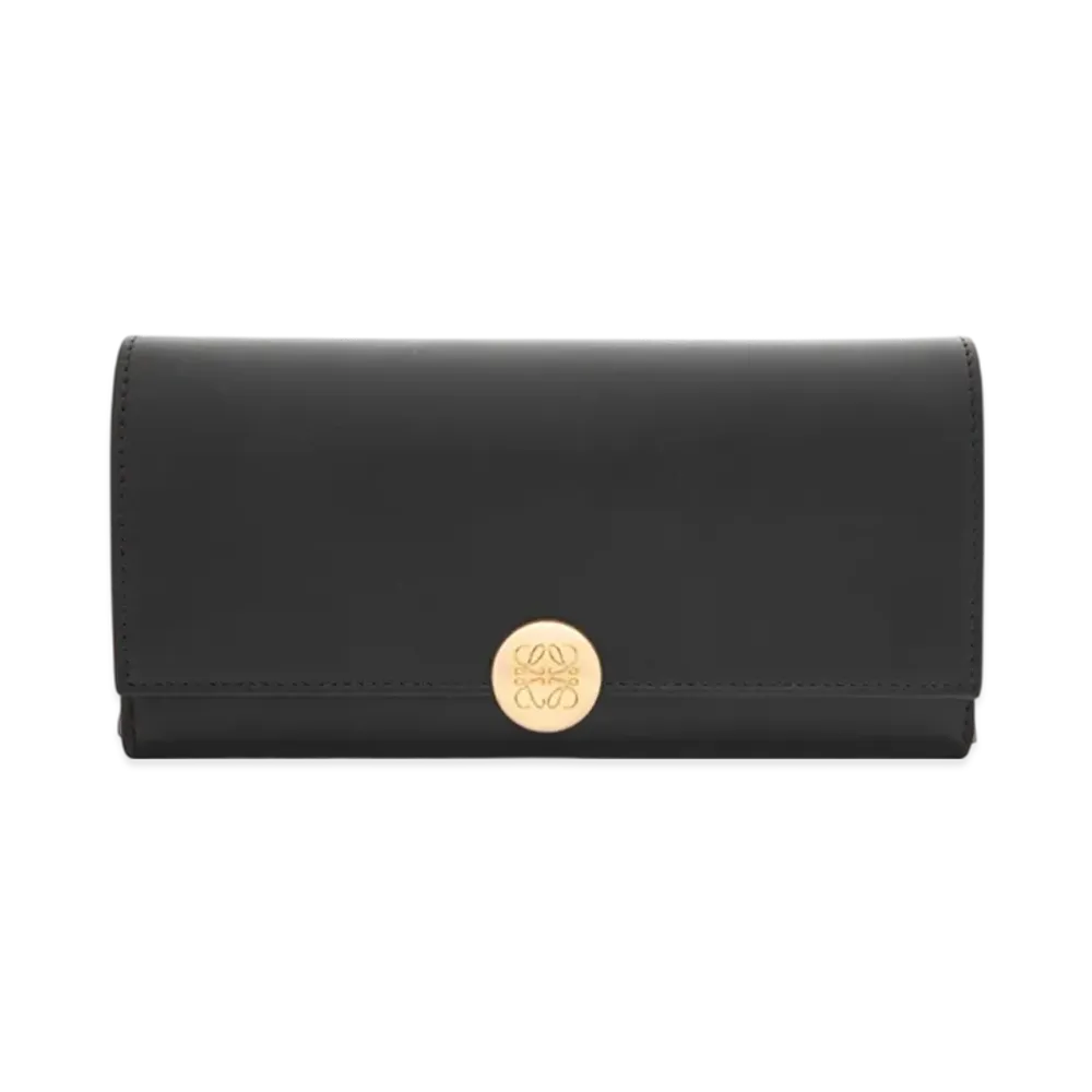 LOEWE Pebble Continental Wallet "Black"