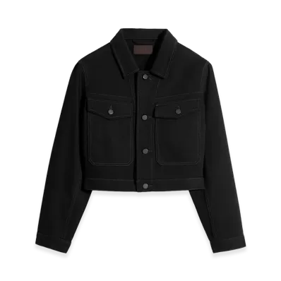 LEMAIRE Women's Cropped Blouson "Black"