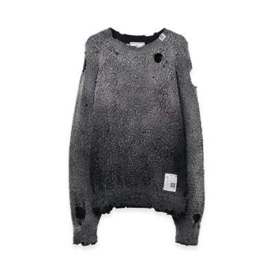 Maison MIHARA YASUHIRO Sun Faded Like Knit Sweater "Black"