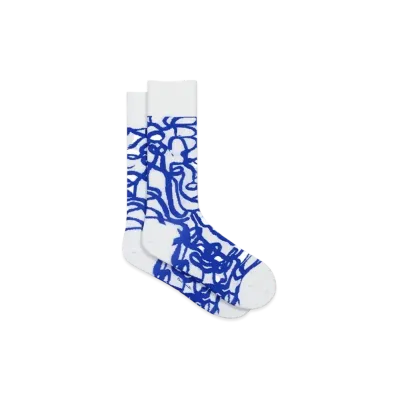 Paul Smith Le Soir Squiggle Socks "White"
