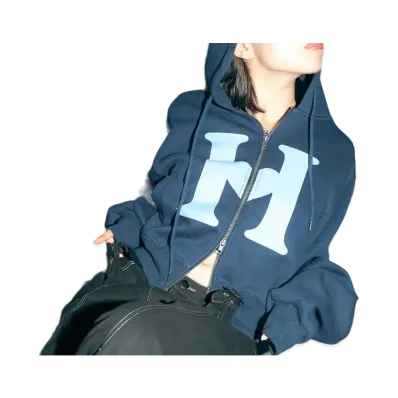 HTH H Logo Zip Hoodie " NAVY"