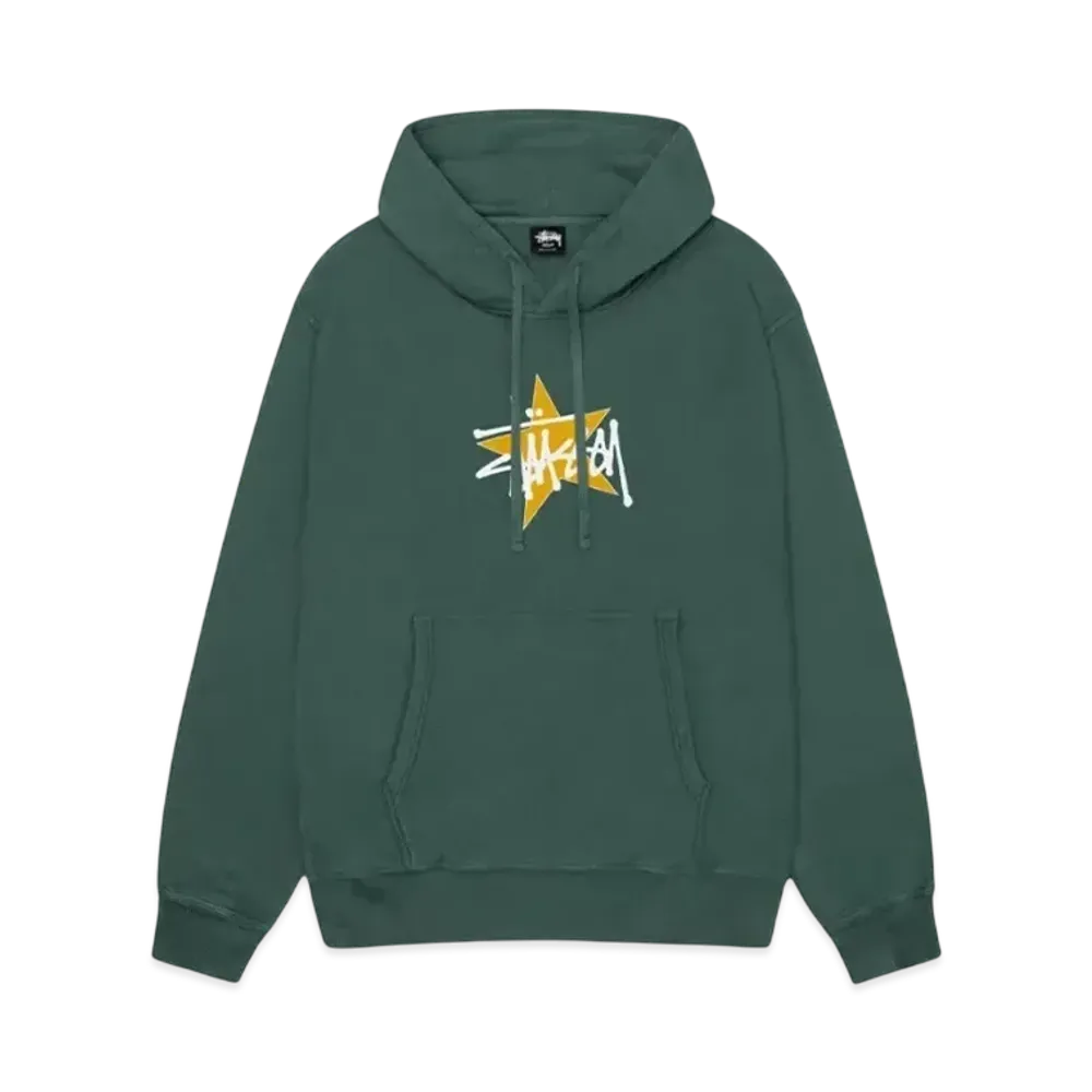 Stussy Star Pigment Dyed Hoodie "Forest"