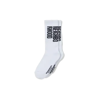 NEIGHBORHOOD ID Logo Socks "White"