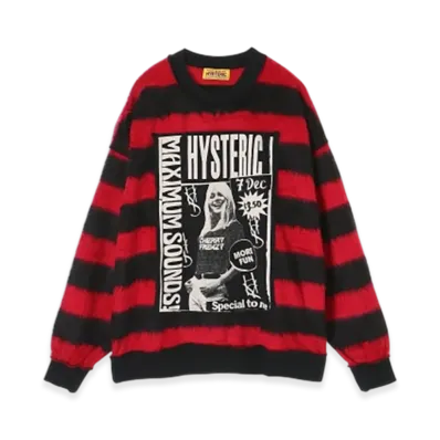HYSTERIC GLAMOUR Maximum Sounds Sweatshirt "Red"
