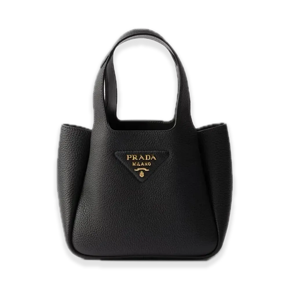 PRADA Leather Mini Handbag "Black"
