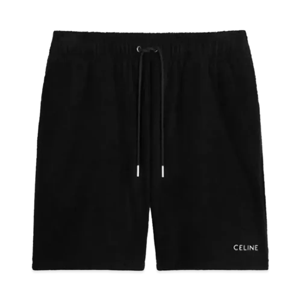 CELINE Shorts In Terry Cotton "Black/White"