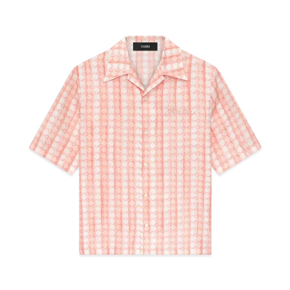 AMIRI MA Quad Bowling Shirt "Malibu Peach"