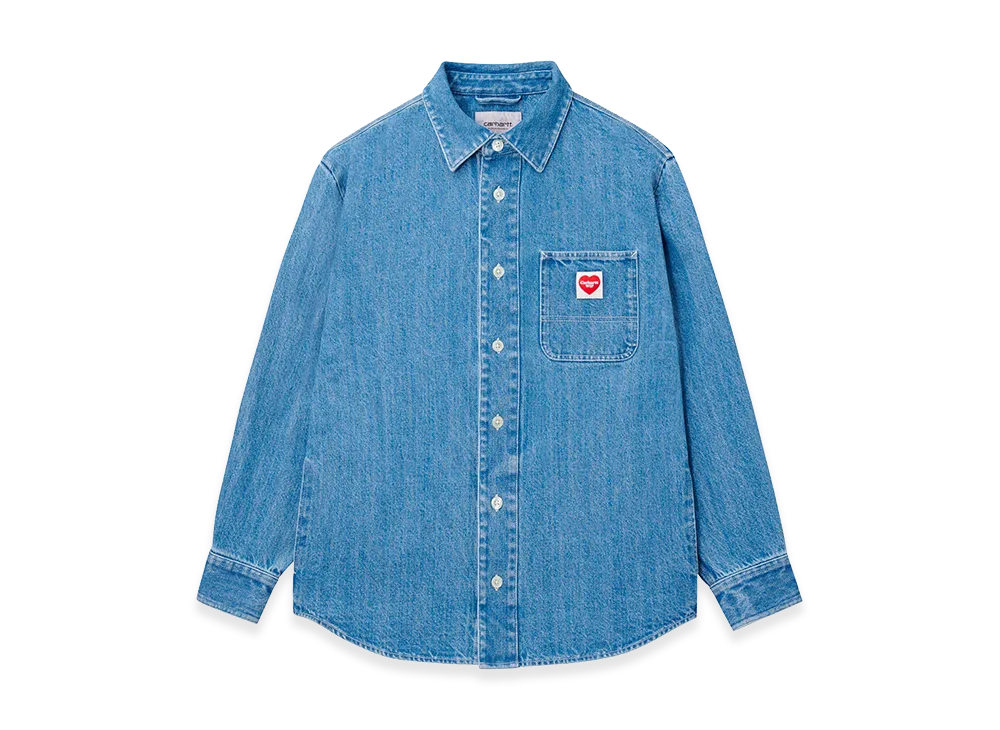 Carhartt WIP L/S Ethan Shirt "Blue/Stone Washed"