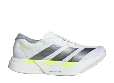 adidas Adizero Adios Pro 4 "Cloud White/Iron Metallic/Solar Yellow"