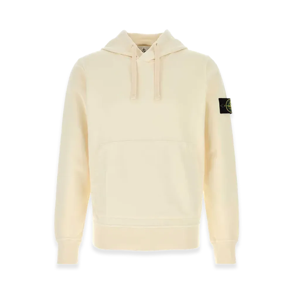 Stone Island Ivory Cotton Sweatshirt "White"