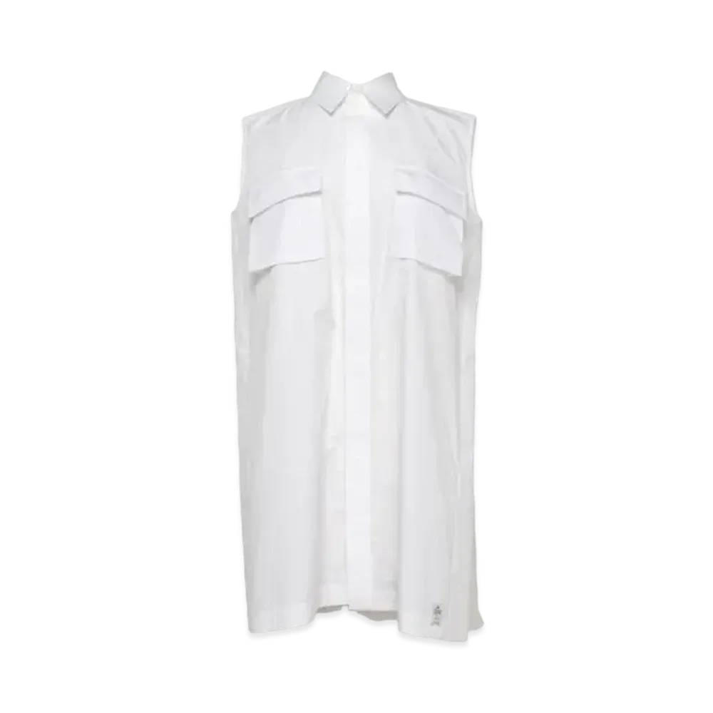 sacai Thomas Mason Cotton Poplin Dress "Off White"