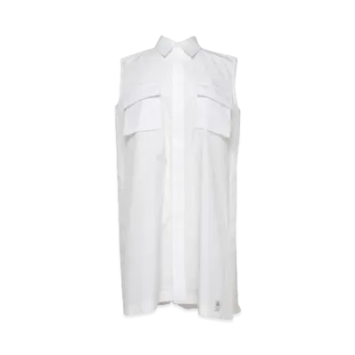 sacai Thomas Mason Cotton Poplin Dress "Off White"