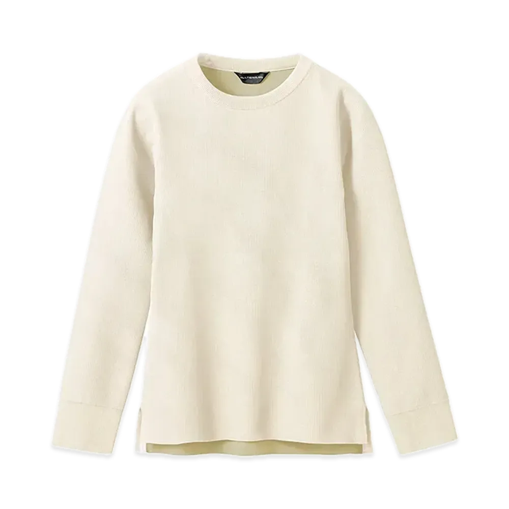 DESCENTE ALLTERRAIN Fusion Knit Crew Neck T-Shirt "Ecru White"