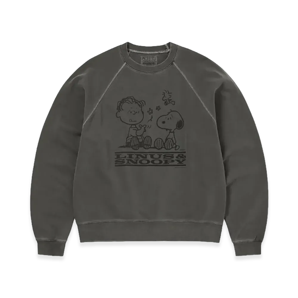thisisneverthat x PEANUTS Faded Crewneck "Charcoal"
