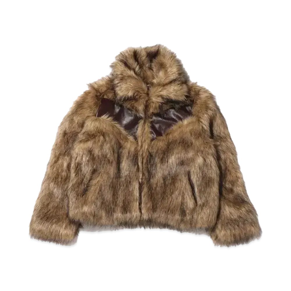 atmos pink Docking Fur Coat "Brown"