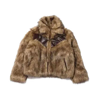 atmos pink Docking Fur Coat "Brown"